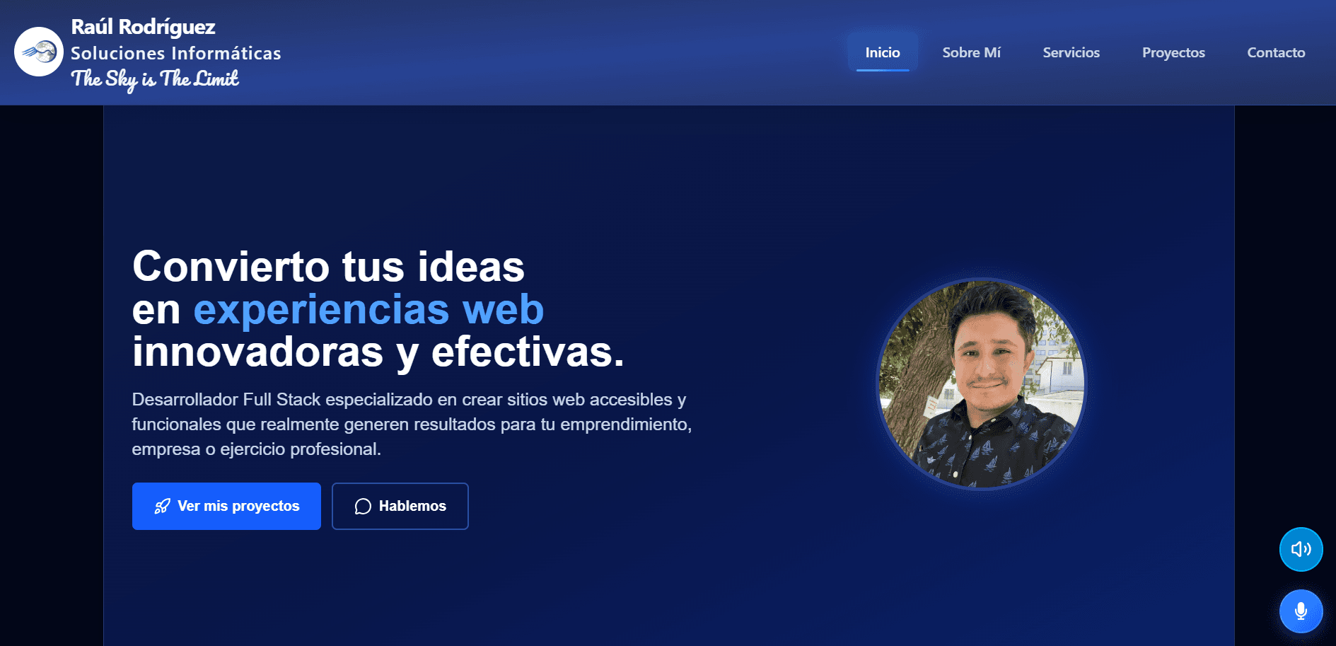 Captura de pantalla del proyecto Raúl Rodríguez - Soluciones Informáticas, servicios de desarrollo web y soluciones digitales (2026)